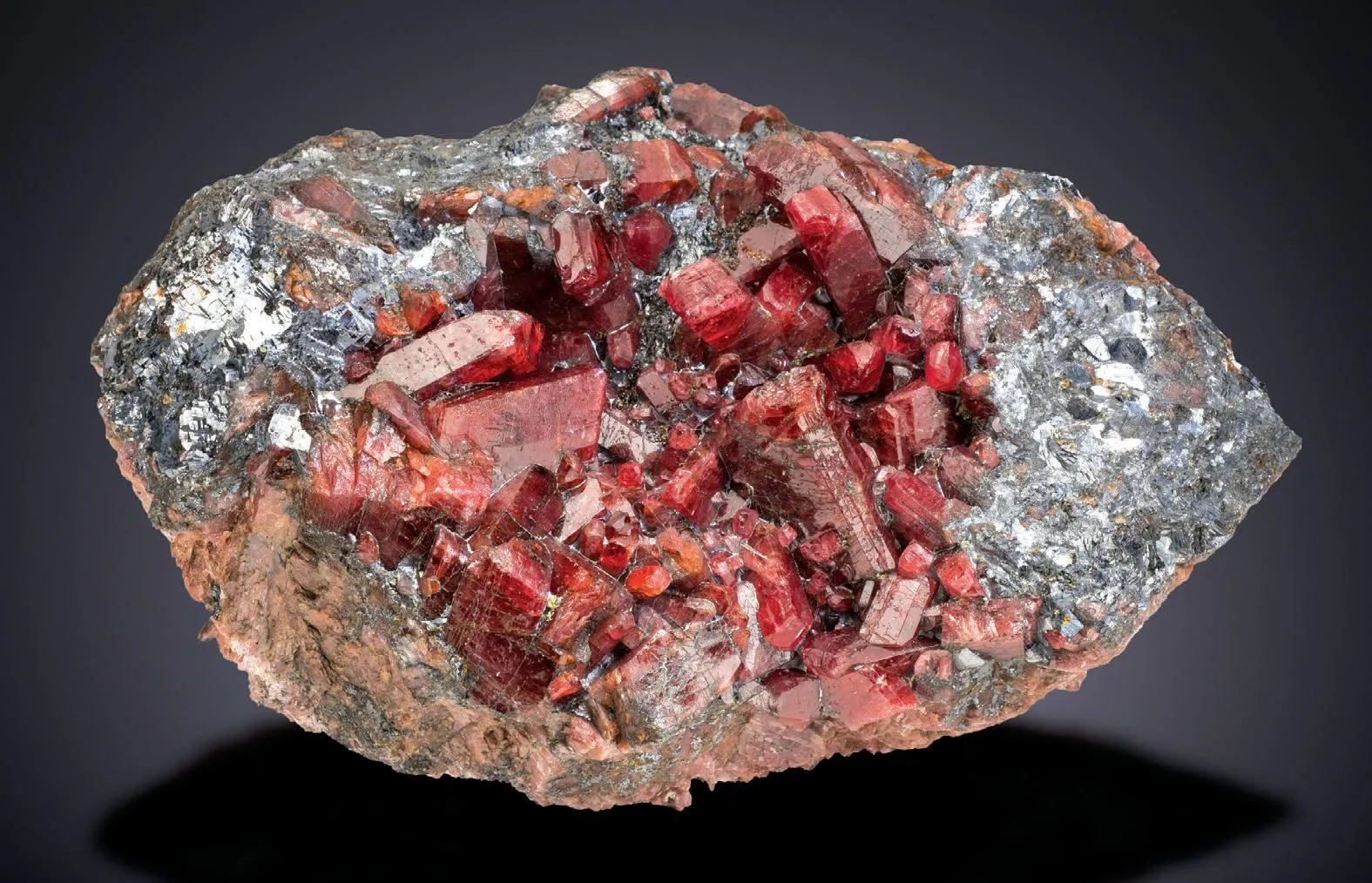 Rhodonite, Galena - image 1