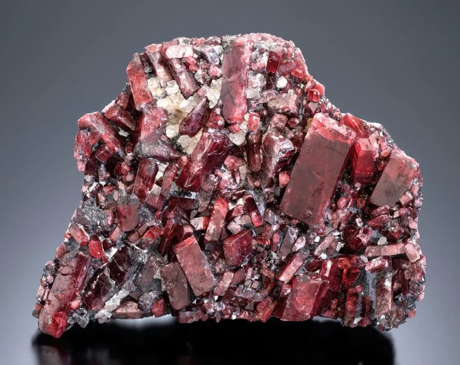 Rhodonite, Galena, Calcite image