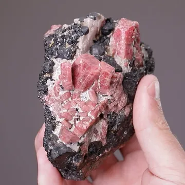Rhodonite with Franklinite