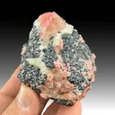 Rhodonite with Franklinite, Calcite - image 1