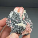 Rhodonite with Franklinite, Calcite - image 2