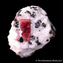 Rhodonite with Franklinite in Calcite - image 6
