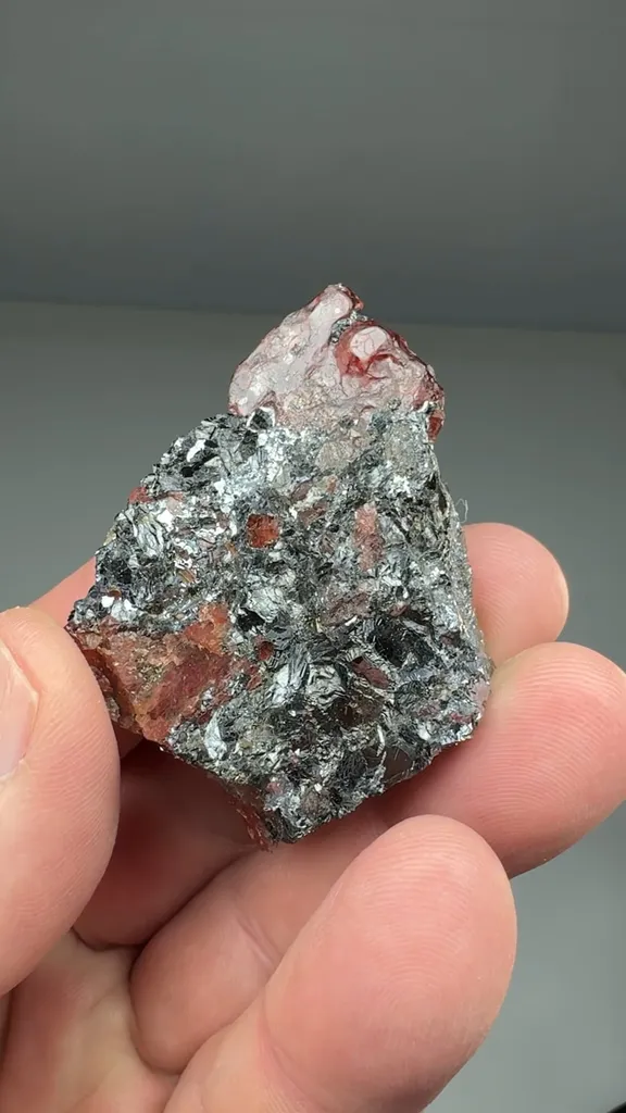 Rhodonite with Galena image