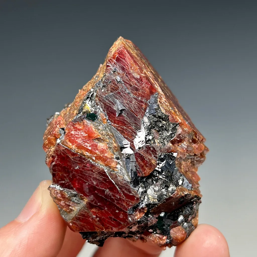 Rhodonite with Galena image