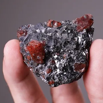 Rhodonite with Galena