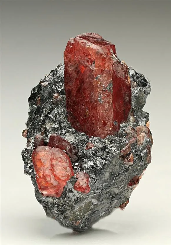 Rhodonite with Galena image
