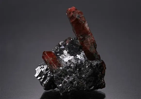 Rhodonite with Galena - image 1