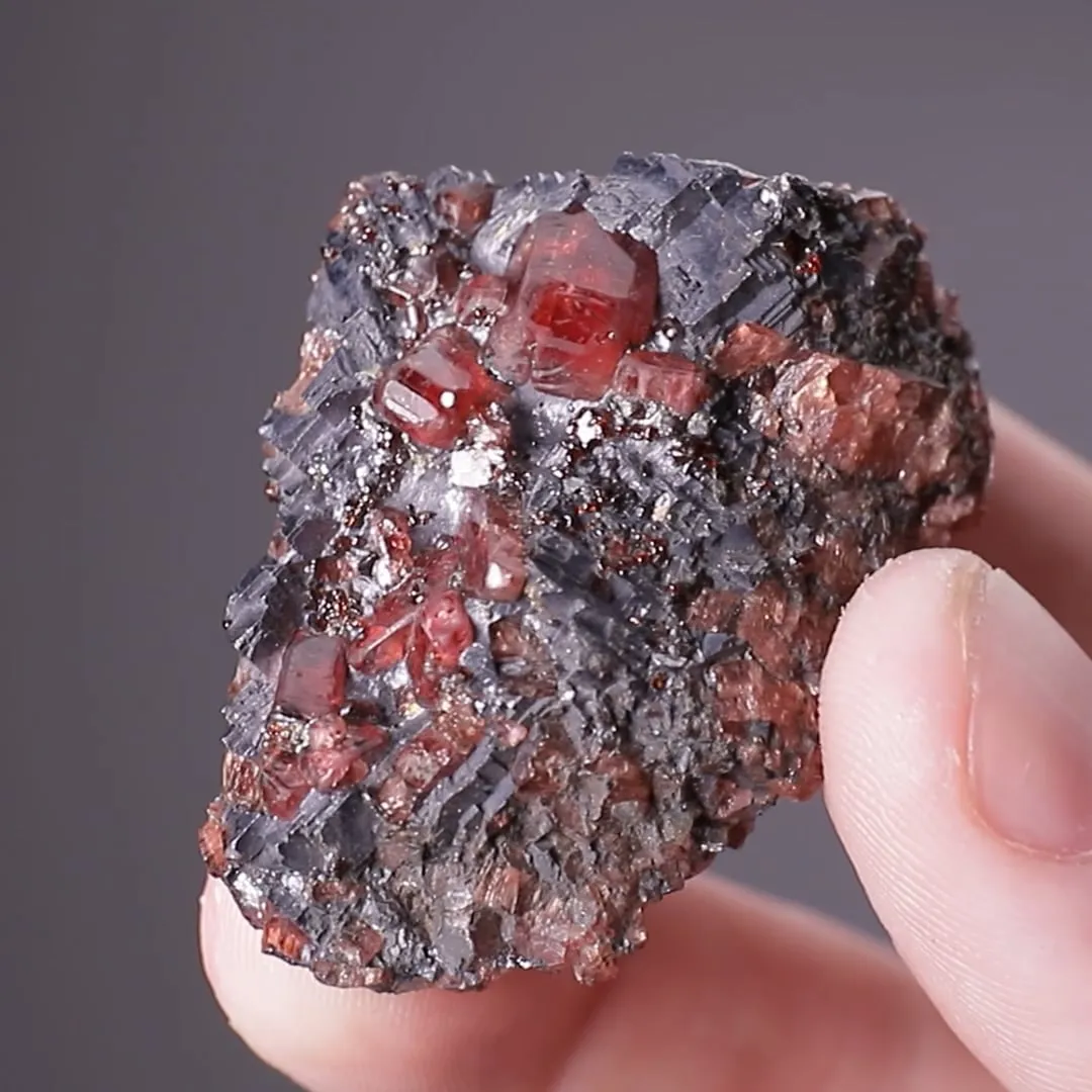 Rhodonite with Galena - image 2