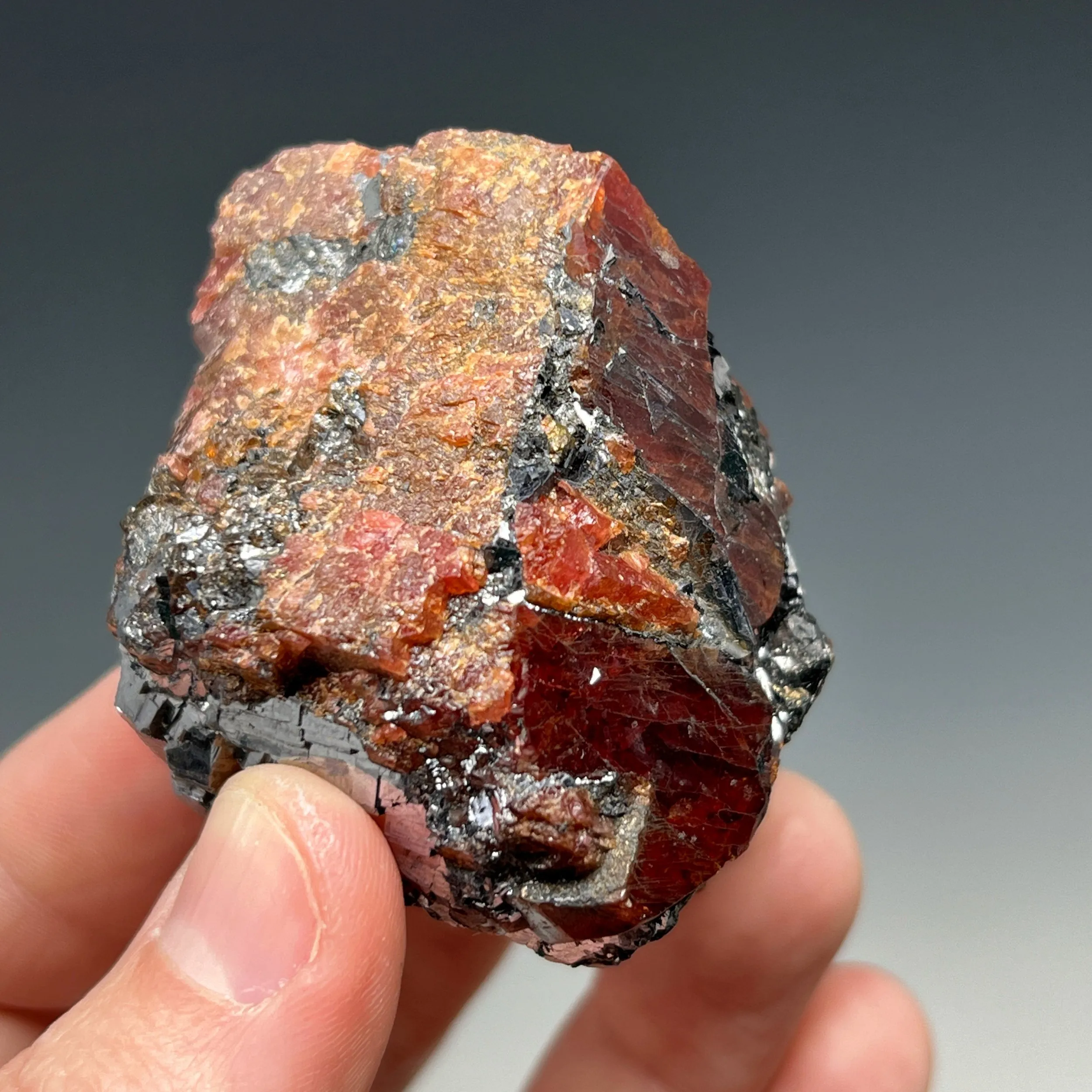Rhodonite with Galena - image 3