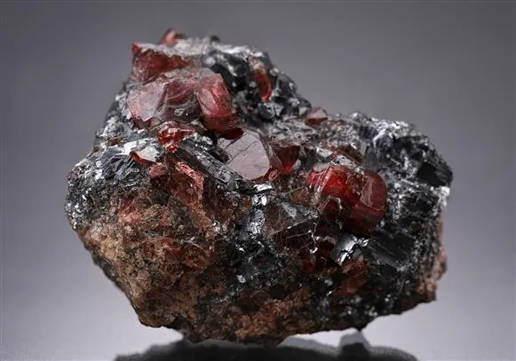 Rhodonite with Galena image