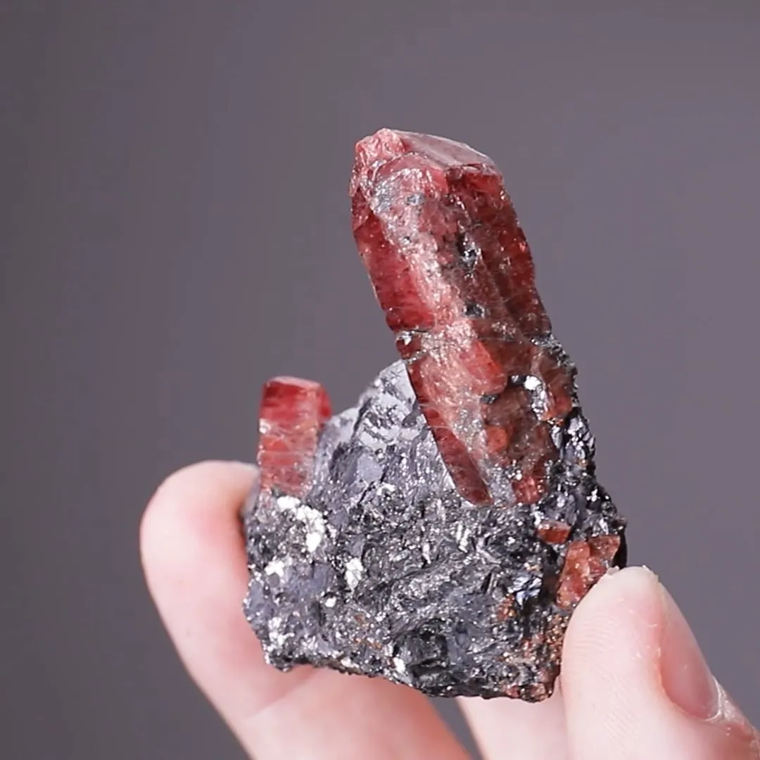 Rhodonite with Galena - image 2