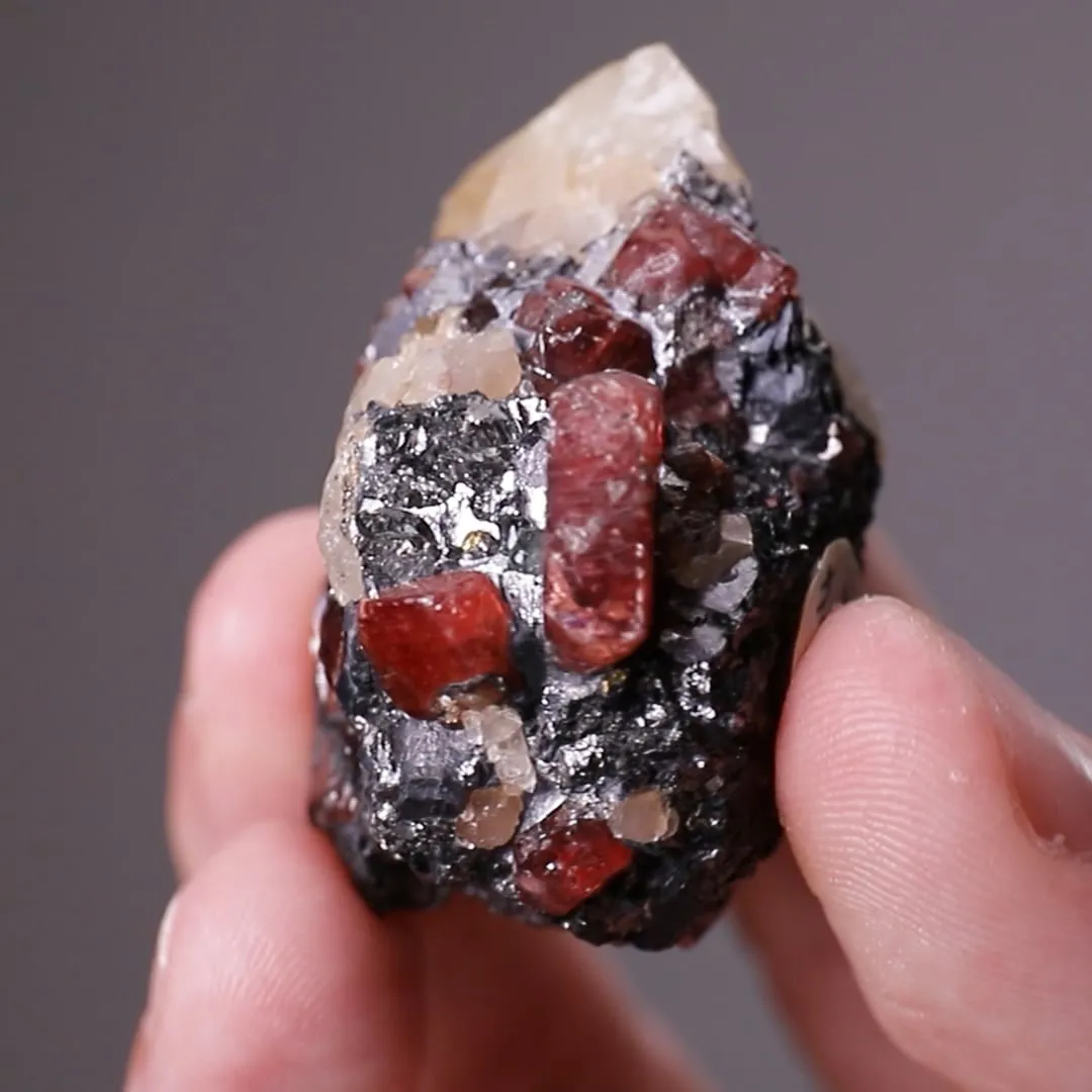 Rhodonite with Galena - image 2