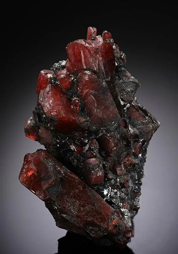 Rhodonite with Galena - image 1