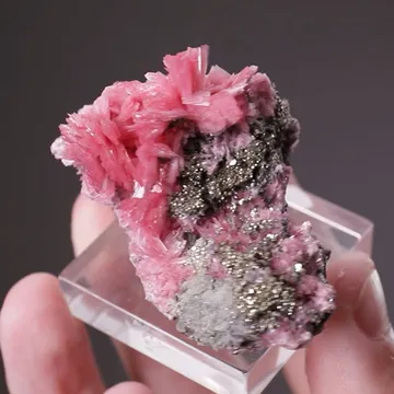 Rhodonite with Pyrite