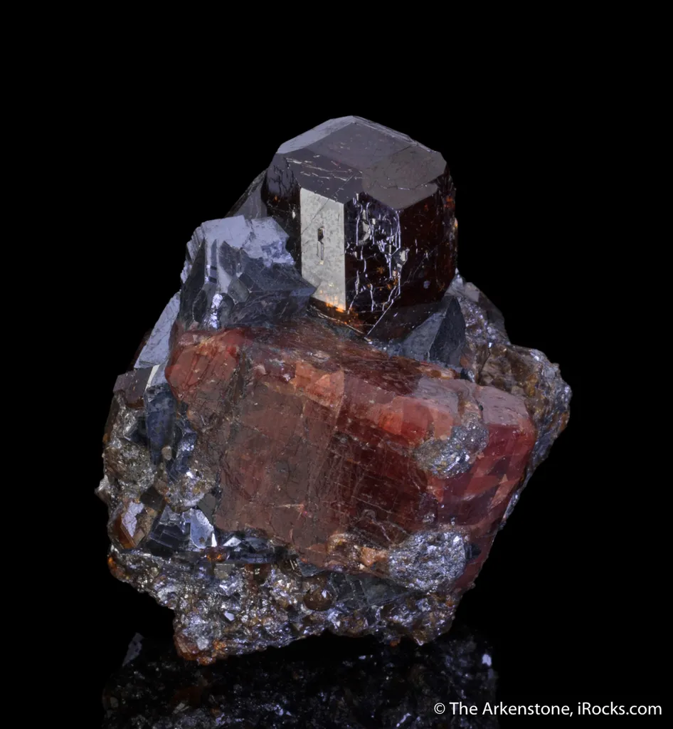 Rhodonite with Spessartine Garnet image