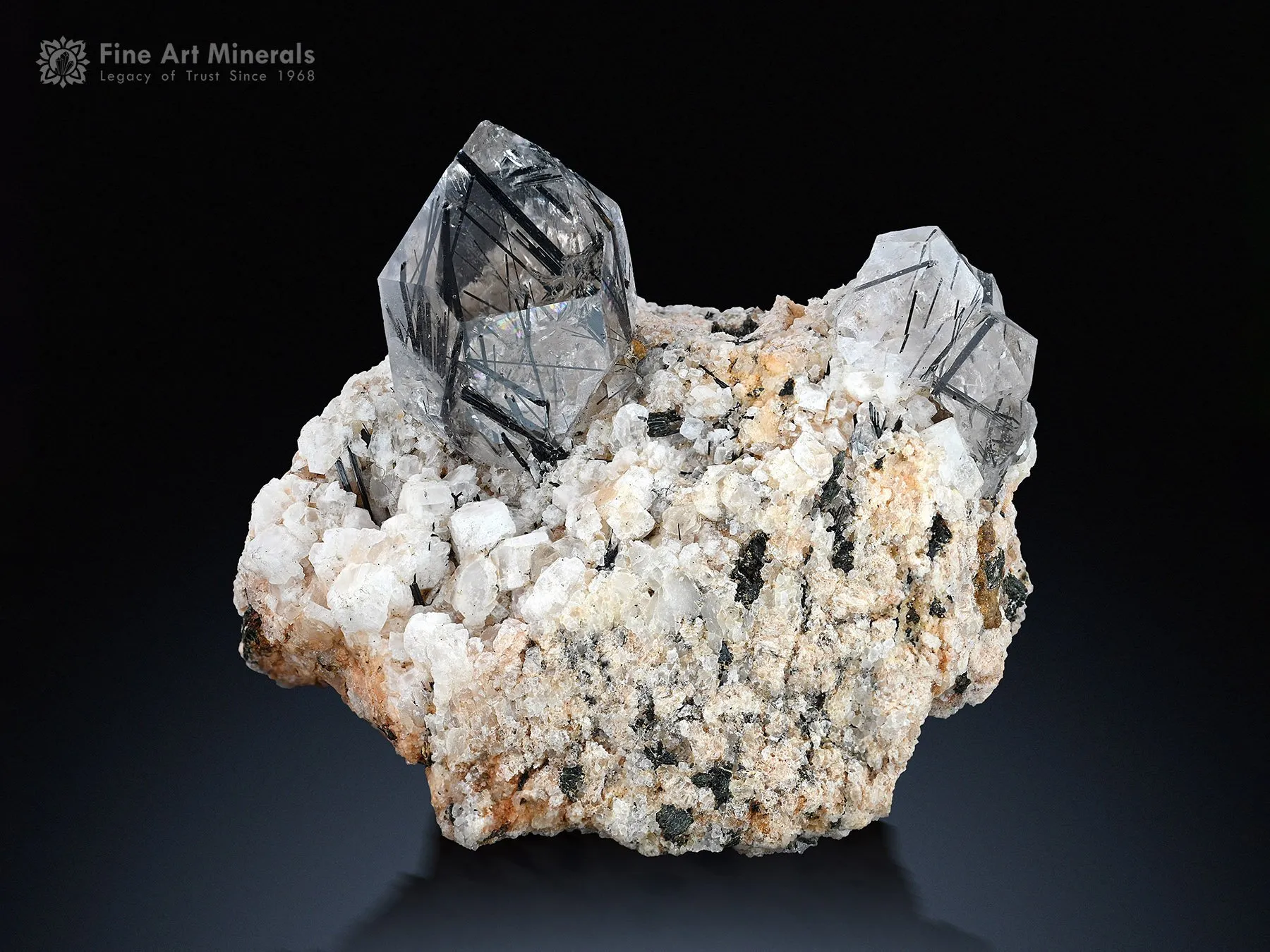 Riebeckite included Quartz on Matrix from Zagi Pakistan - image 1