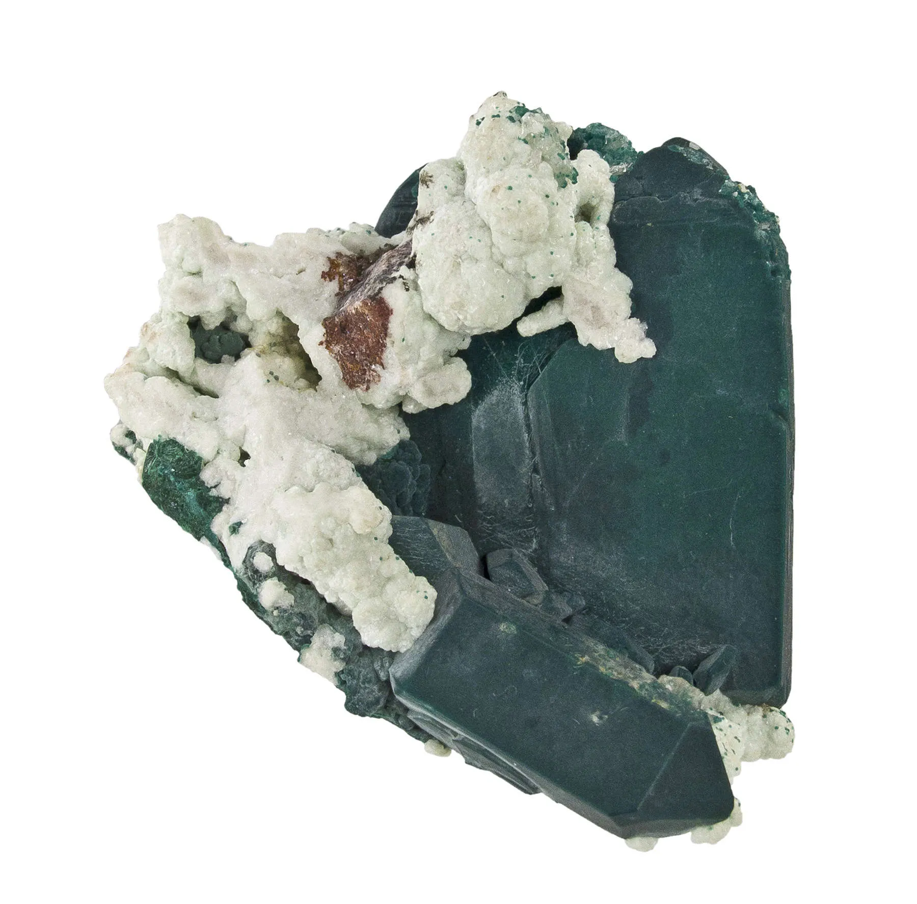 Rosasite After Malachite After Azurite With Smithsonite and Cerussite - image 2