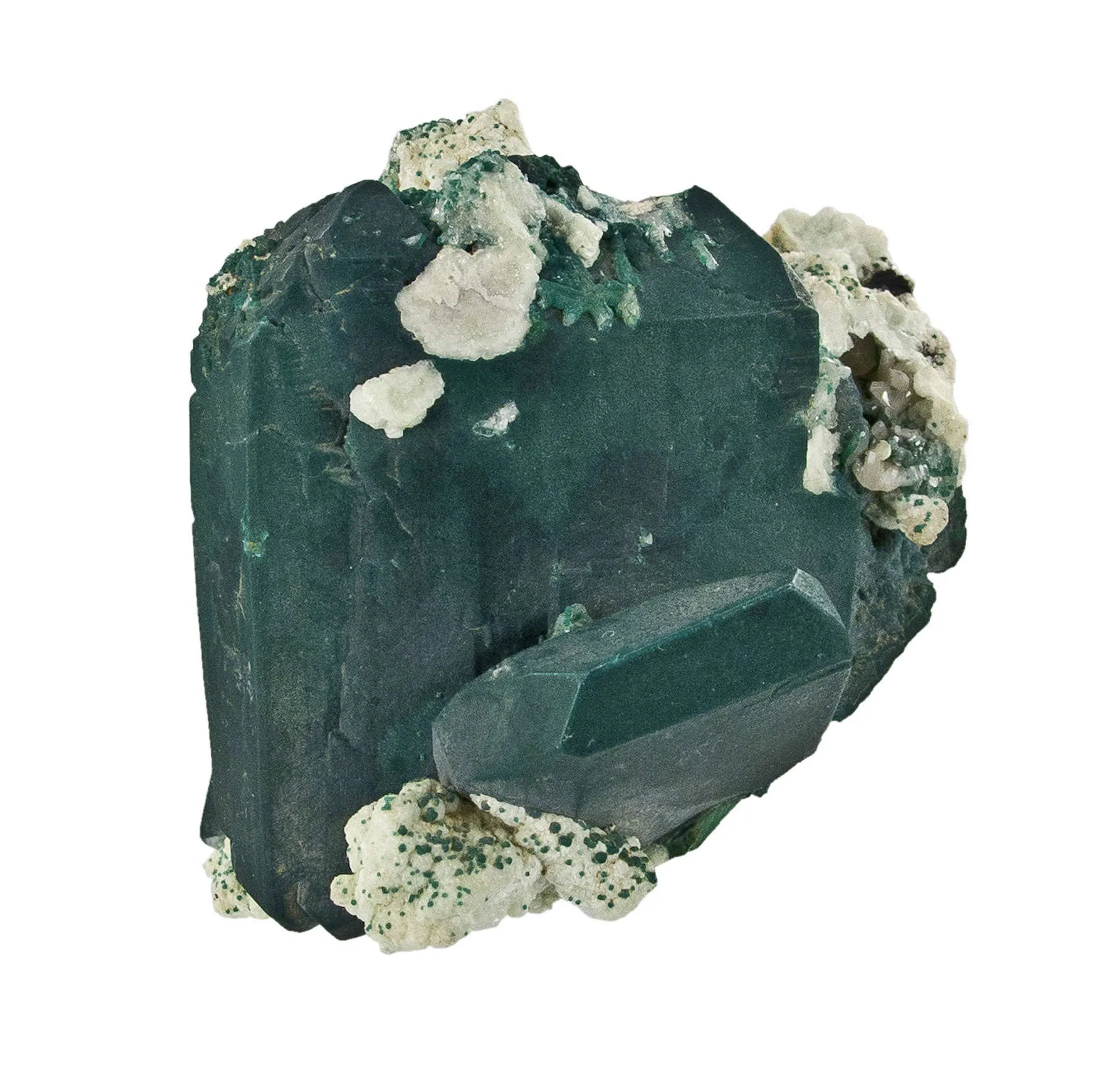 Rosasite After Malachite After Azurite With Smithsonite and Cerussite - image 3