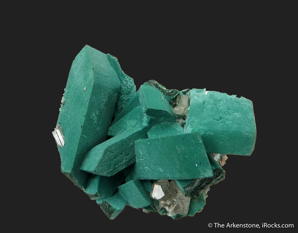 Rosasite after Malachite ps. Azurite, with Cerussite - image 5