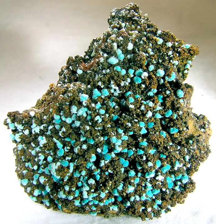 Rosasite, Aurichalcite, Limonite image