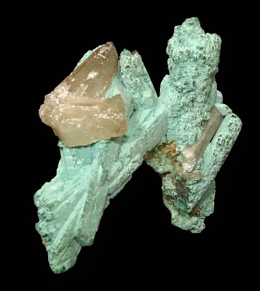 Rosasite, Malachite, Azurite, Cerussite image