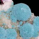 Rosasite on Calcite - image 4