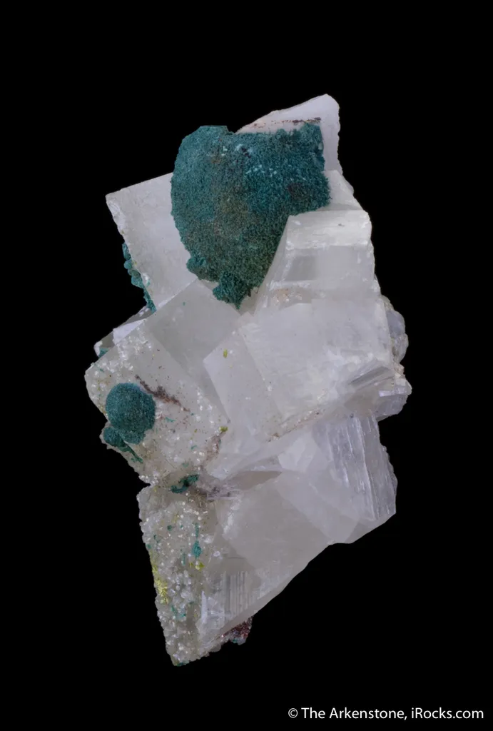 Rosasite on Calcite - image 6