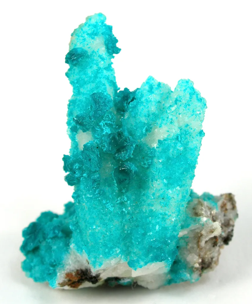 Rosasite on Calcite - image 2