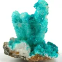 Rosasite on Calcite - image 1