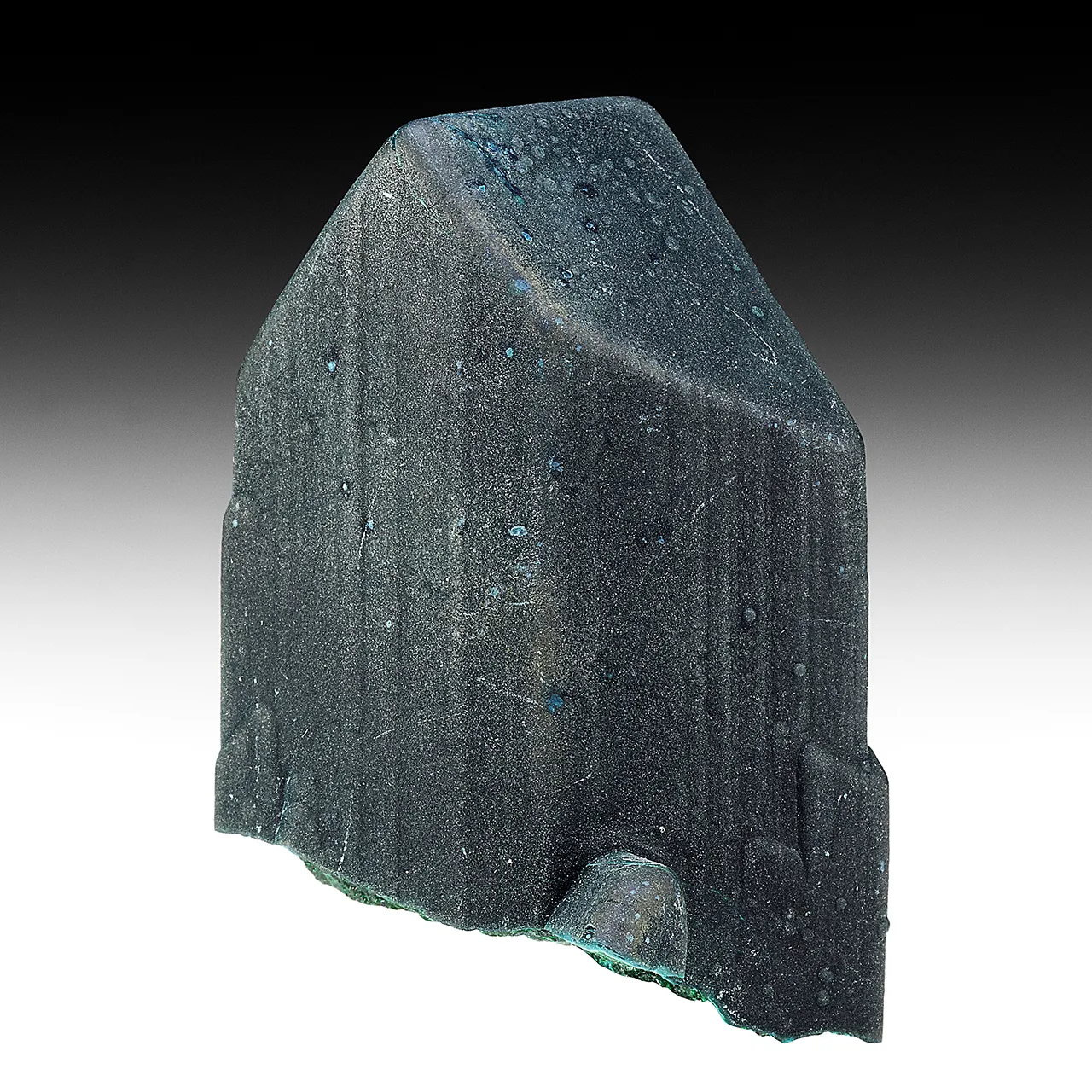 Rosasite on Malachite after Azurite - image 1