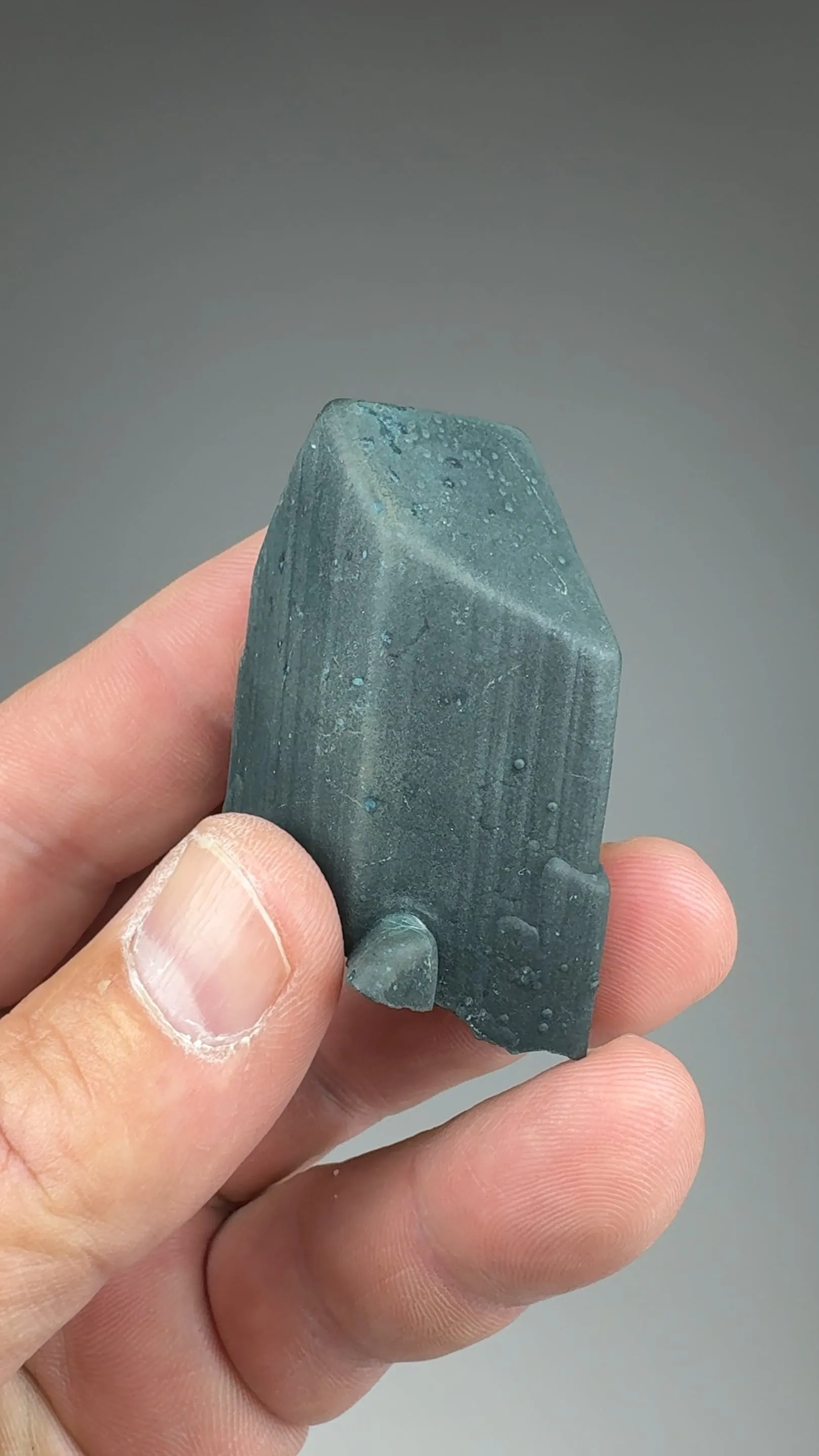 Rosasite on Malachite after Azurite - image 2