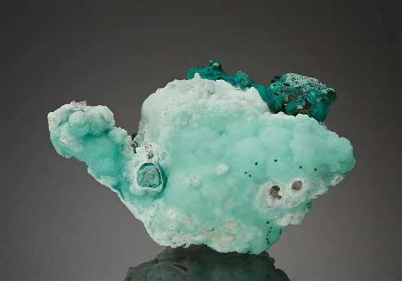 Rosasite on Smithsonite - image 1
