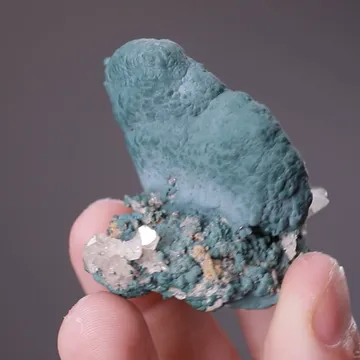 Rosasite ps. after Cerussite with Cerussite