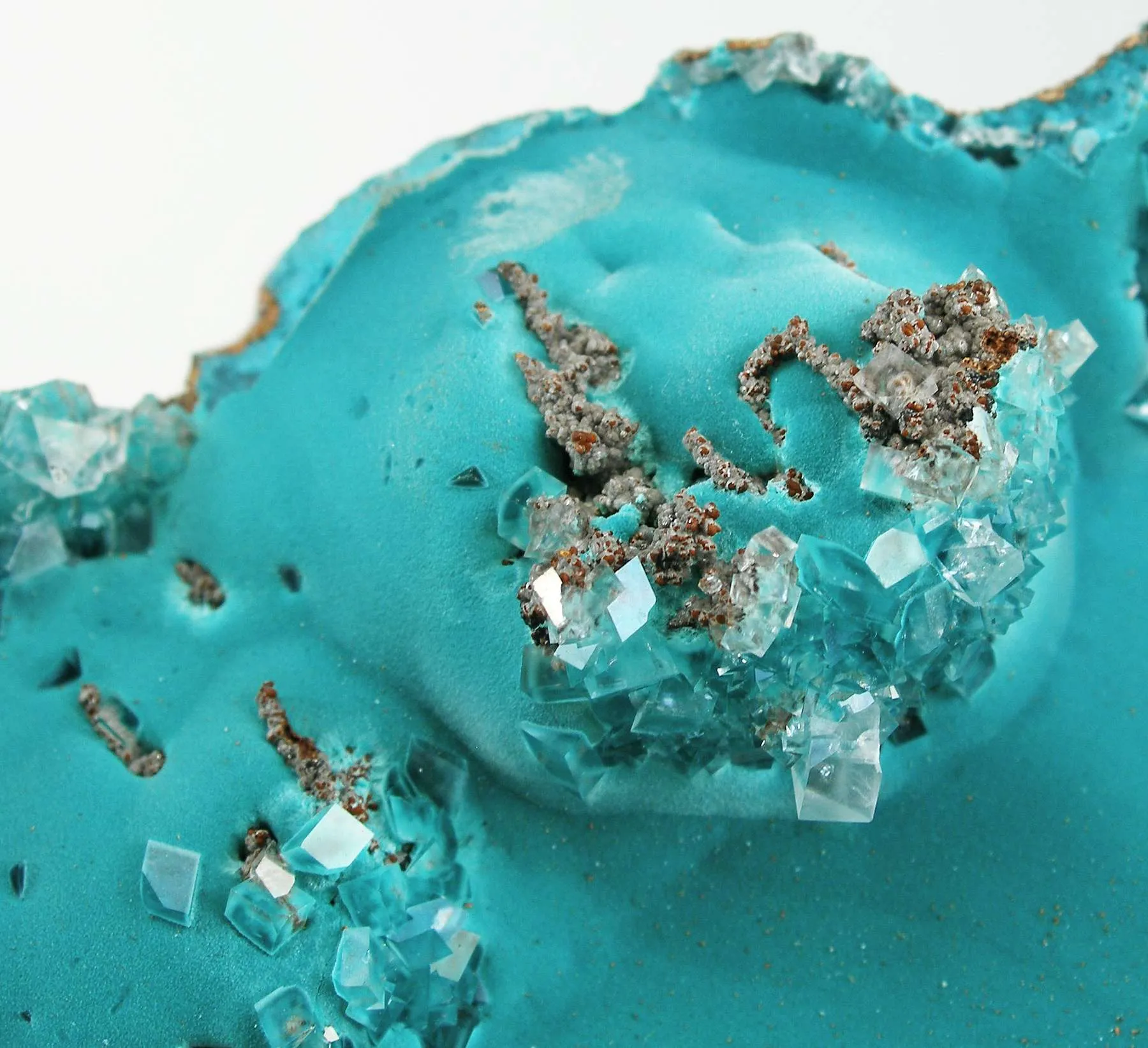 Rosasite With Calcite - image 3