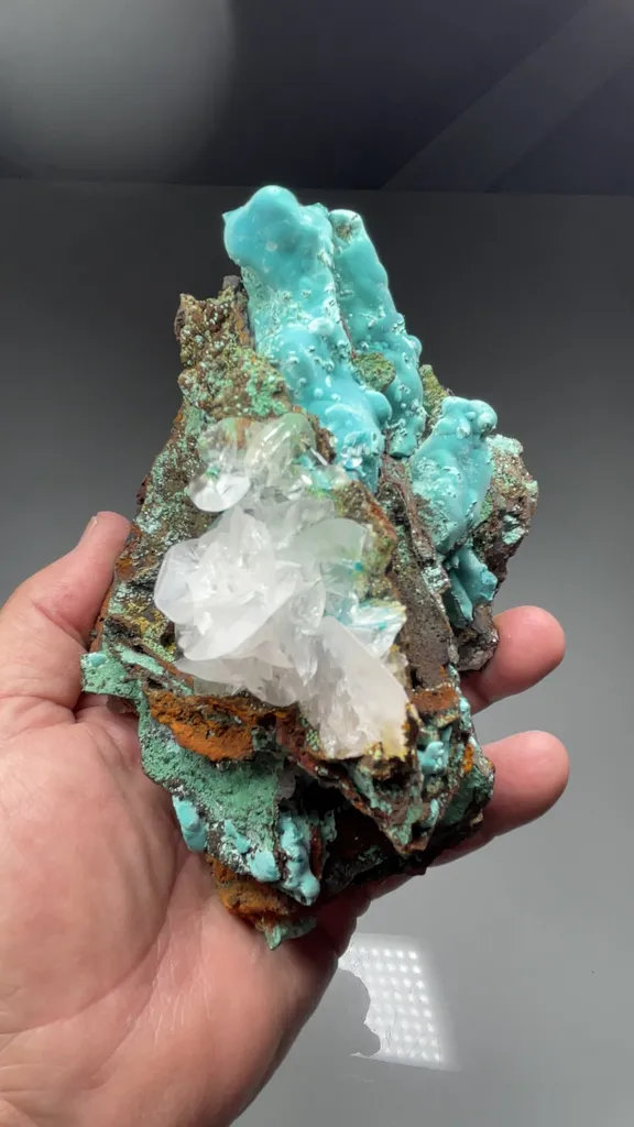 Rosasite with Calcite - image 2
