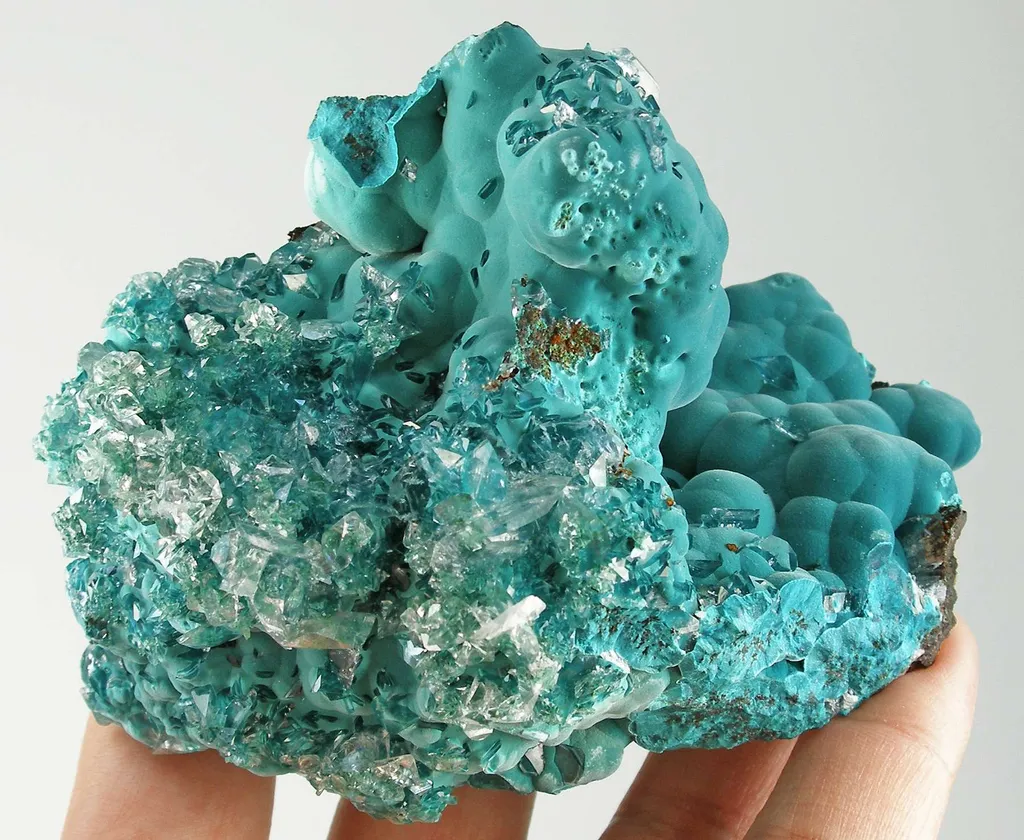 Rosasite With Calcite - image 3
