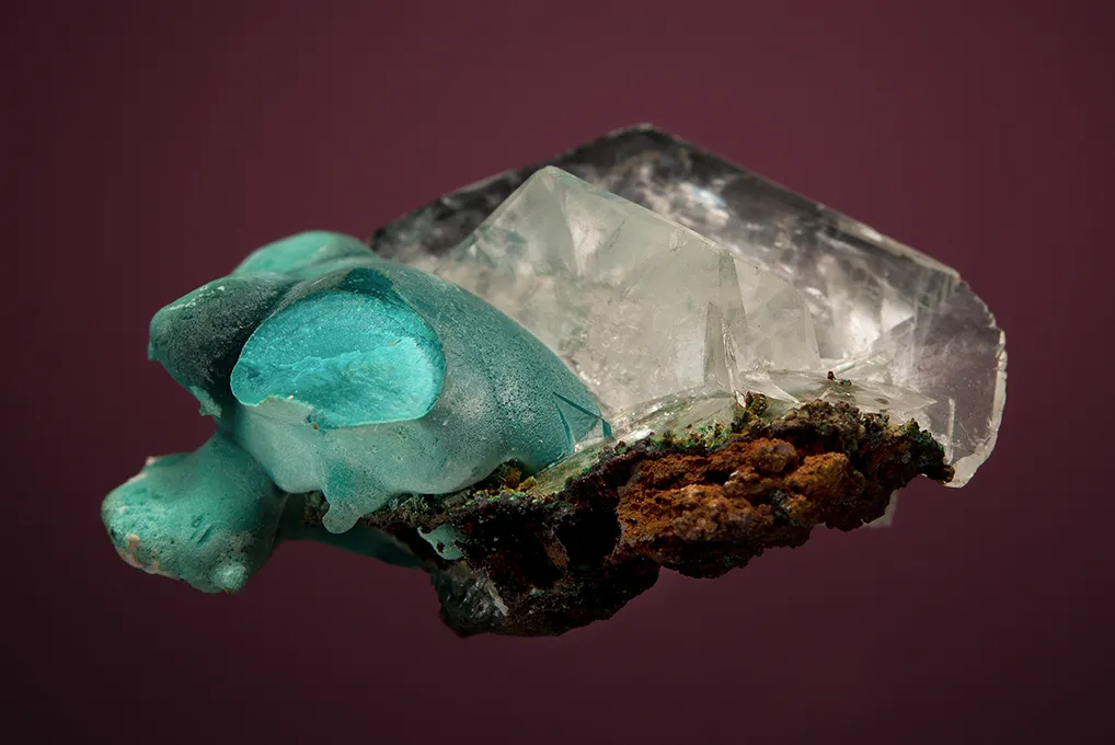 Rosasite with Calcite - image 4