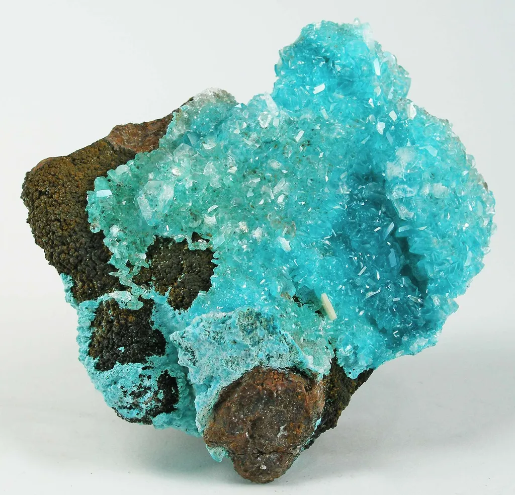 Rosasite With Calcite image