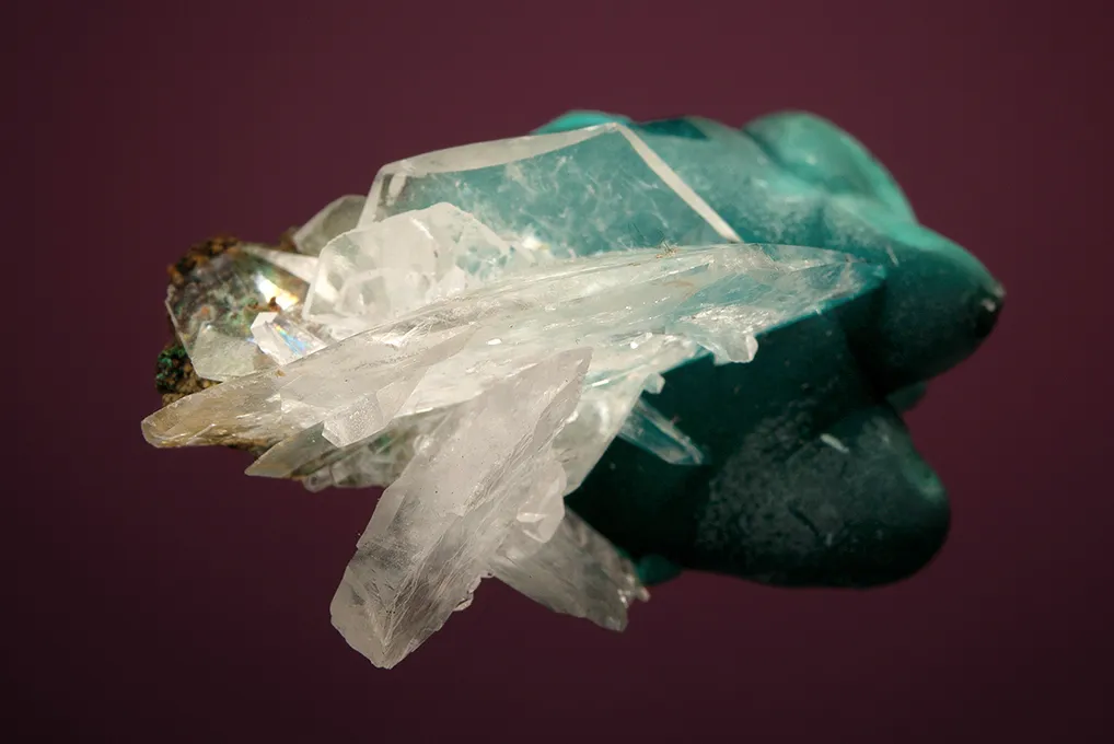 Rosasite with Calcite - image 3