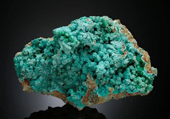 Rosasite with Cerussite and Malachite image