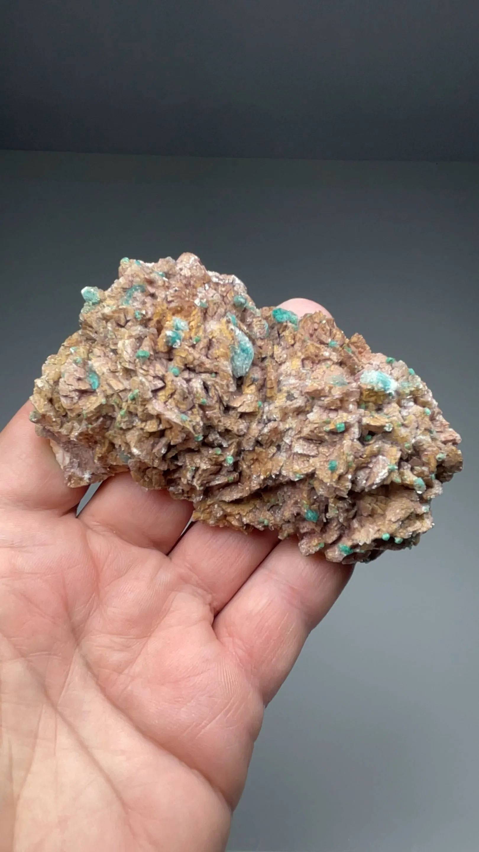 Rosasite with Gypsum, Dolomite - image 2
