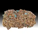 Rosasite with Gypsum, Dolomite - image 1