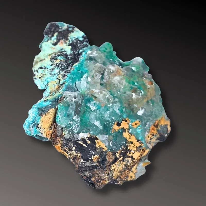 Rosasite with Smithsonite from Mexico, Durango, Mapimí, Ojuela Mine - image 9