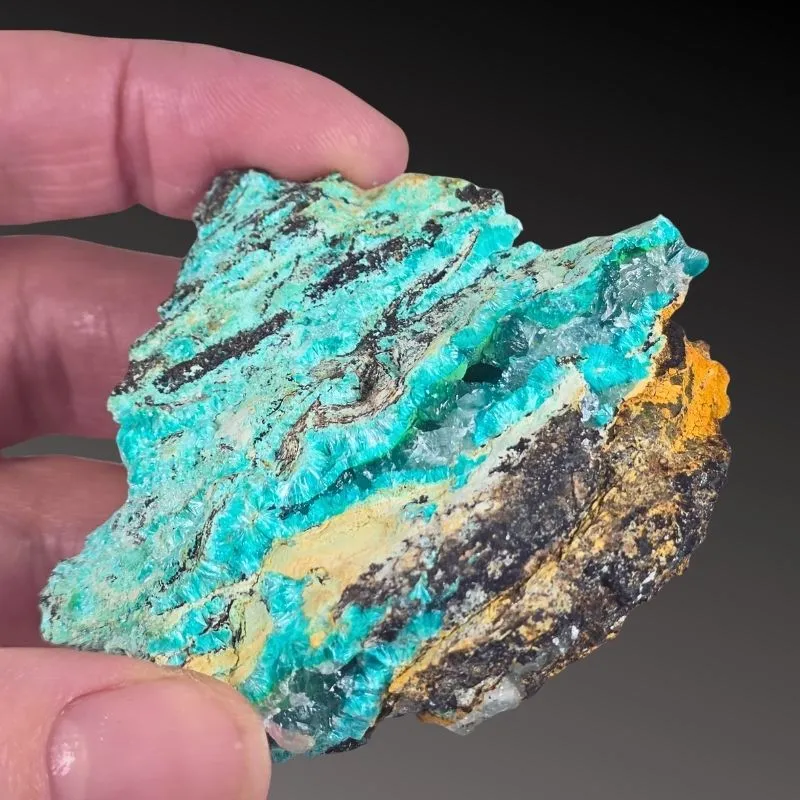 Rosasite with Smithsonite from Mexico, Durango, Mapimí, Ojuela Mine - image 7