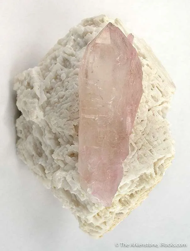 Rose Quartz on Albite - image 1