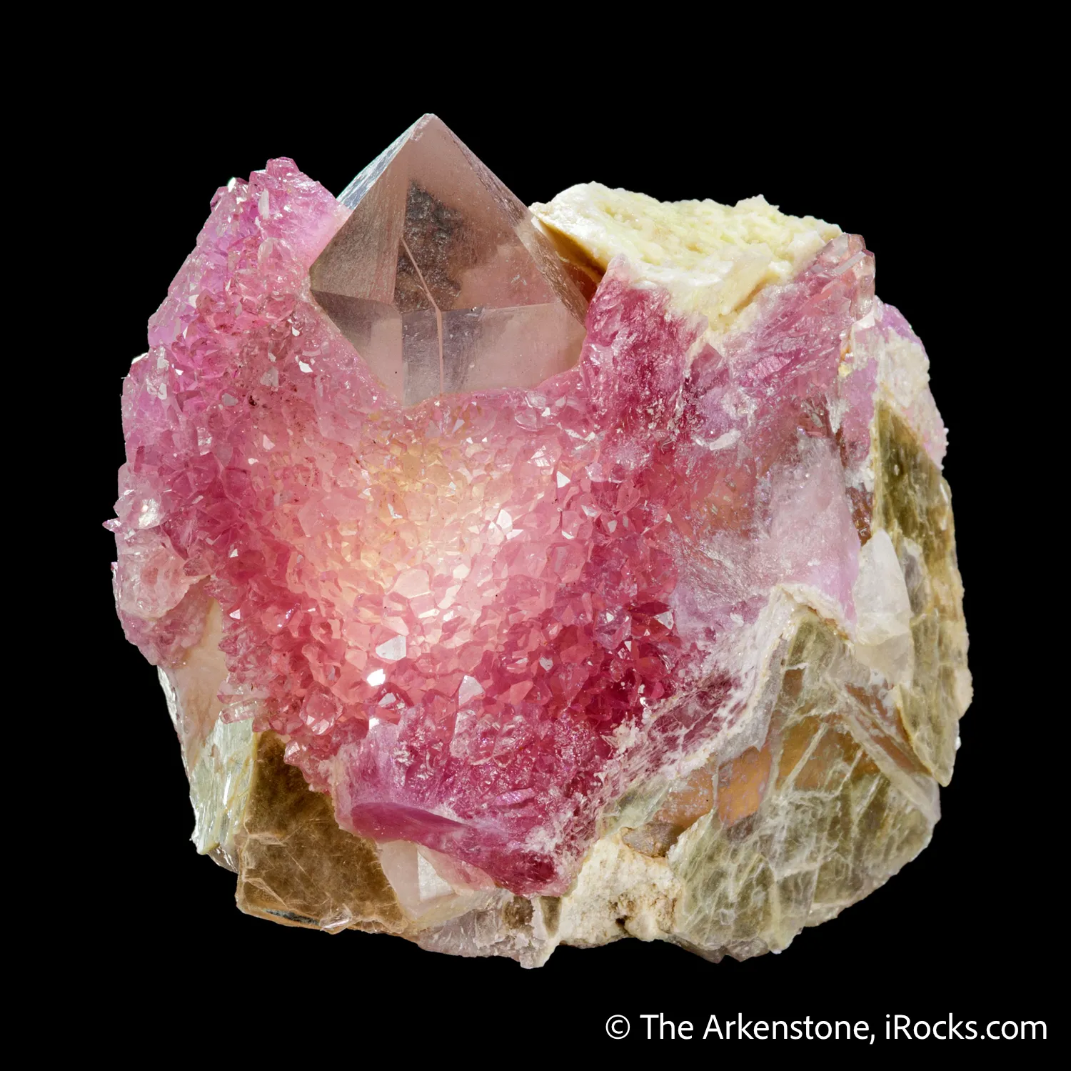 Rose Quartz on Quartz with Muscovite - image 5