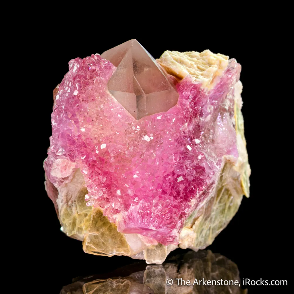 Rose Quartz on Quartz with Muscovite image