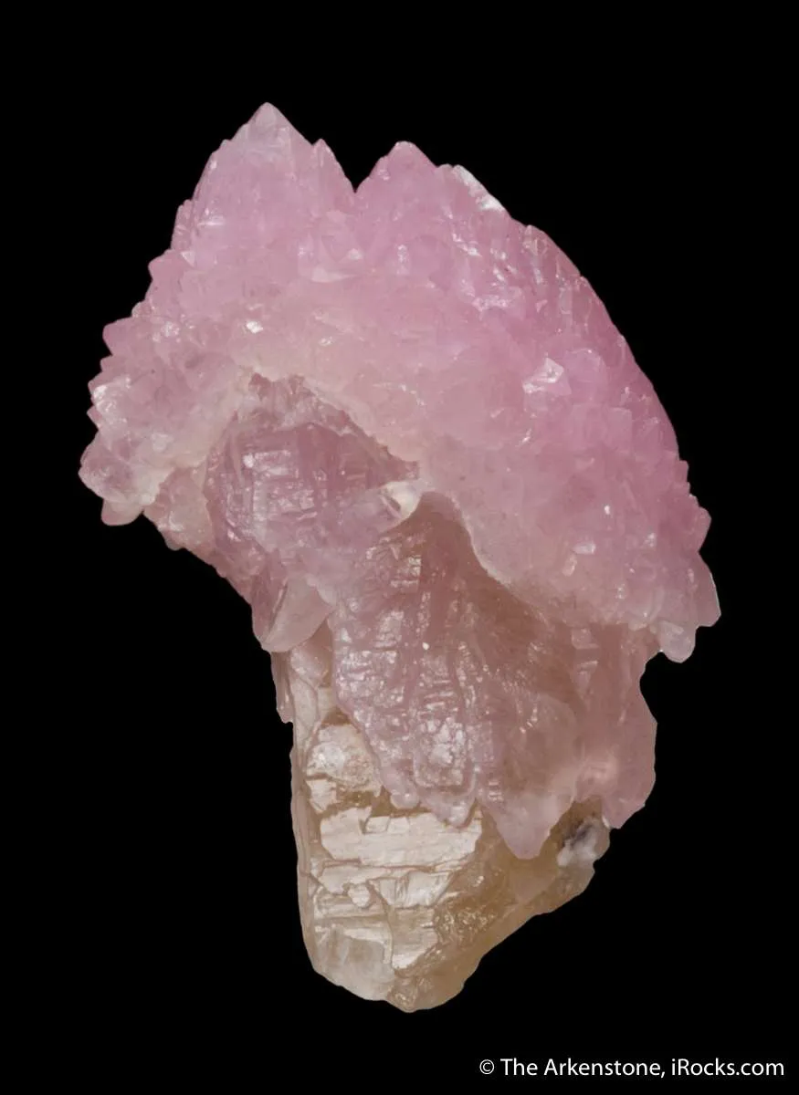 Rose Quartz scepter on Quartz - image 1