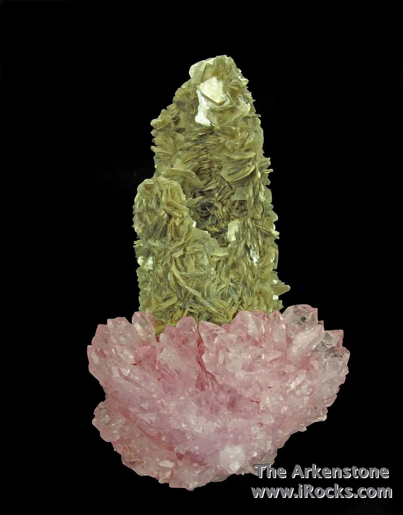 Rose Quartz with Muscovite ps. Tourmaline - image 6