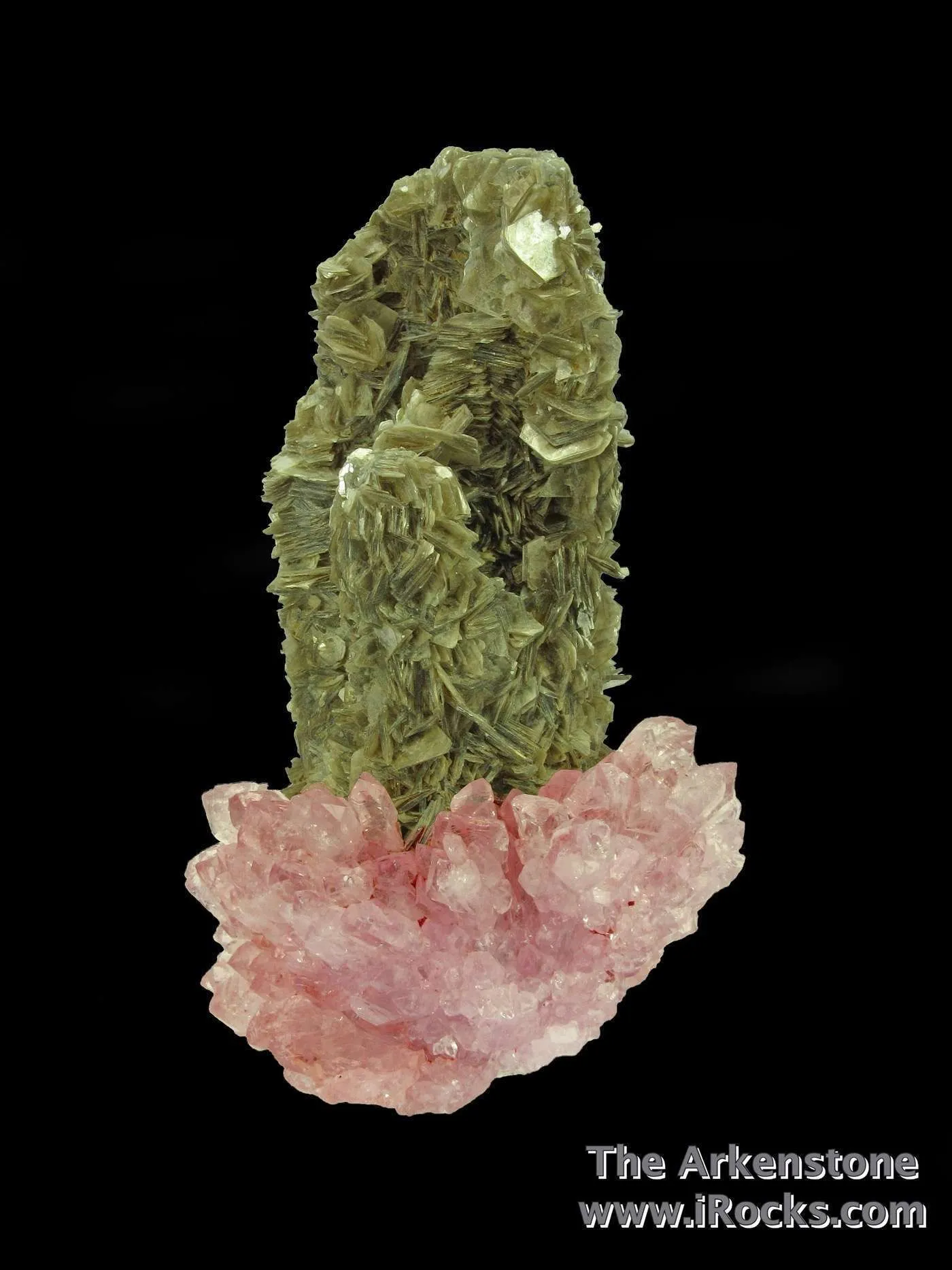 Rose Quartz with Muscovite ps. Tourmaline - image 1